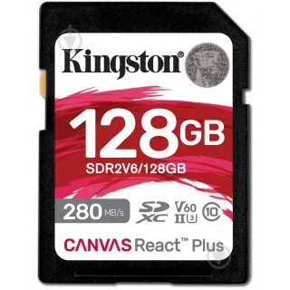 Kingston 128GB SD Canvas React Plus V60 U3